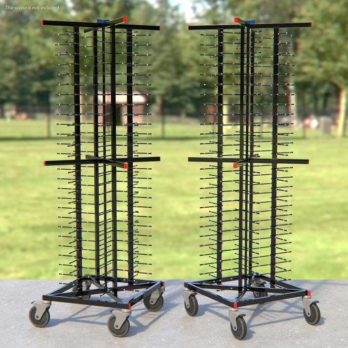 Stainless Steel Professional Plate Rack 3D model