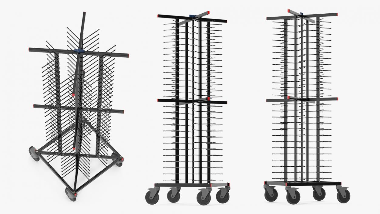 Stainless Steel Professional Plate Rack 3D model