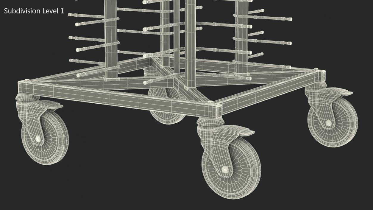 Stainless Steel Professional Plate Rack 3D model