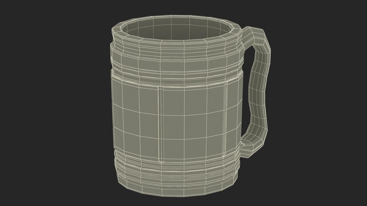 3D model Wooden Beer Mug