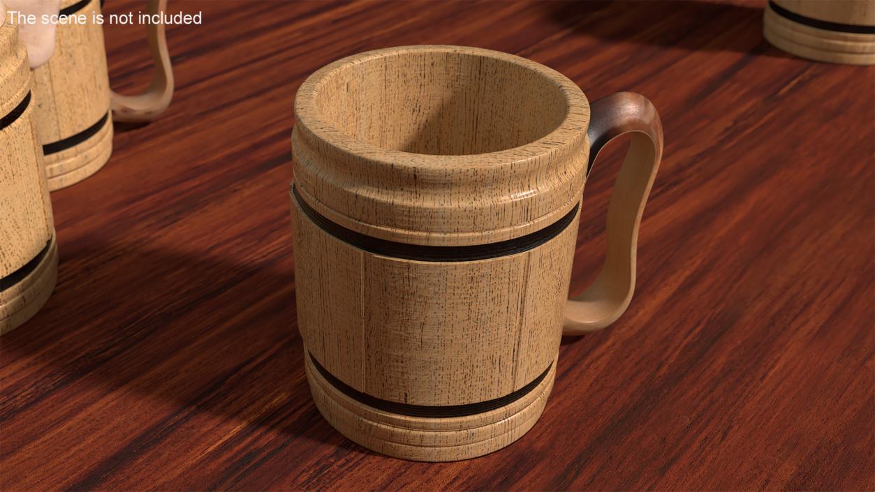 3D model Wooden Beer Mug