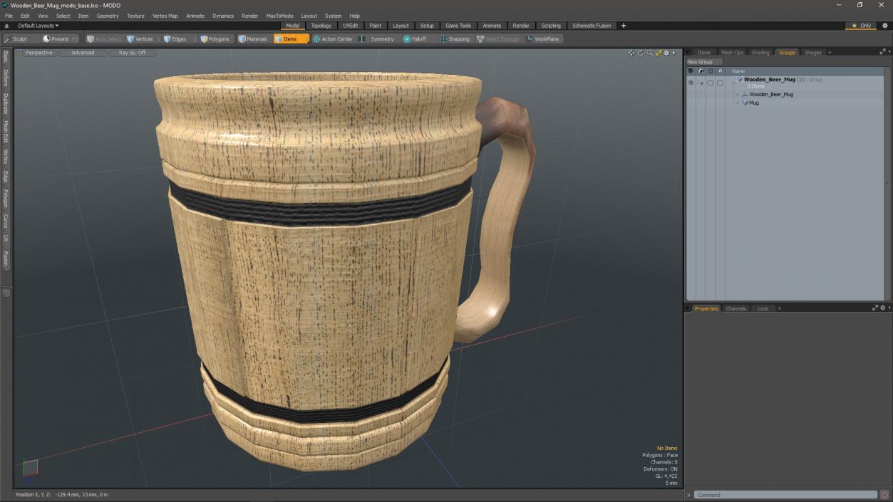 3D model Wooden Beer Mug