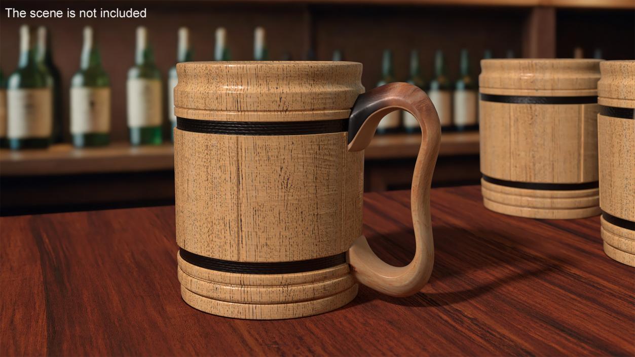 3D model Wooden Beer Mug