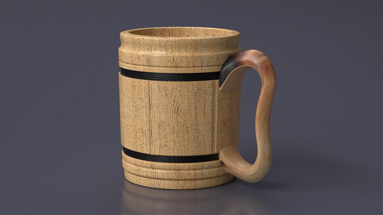 3D model Wooden Beer Mug