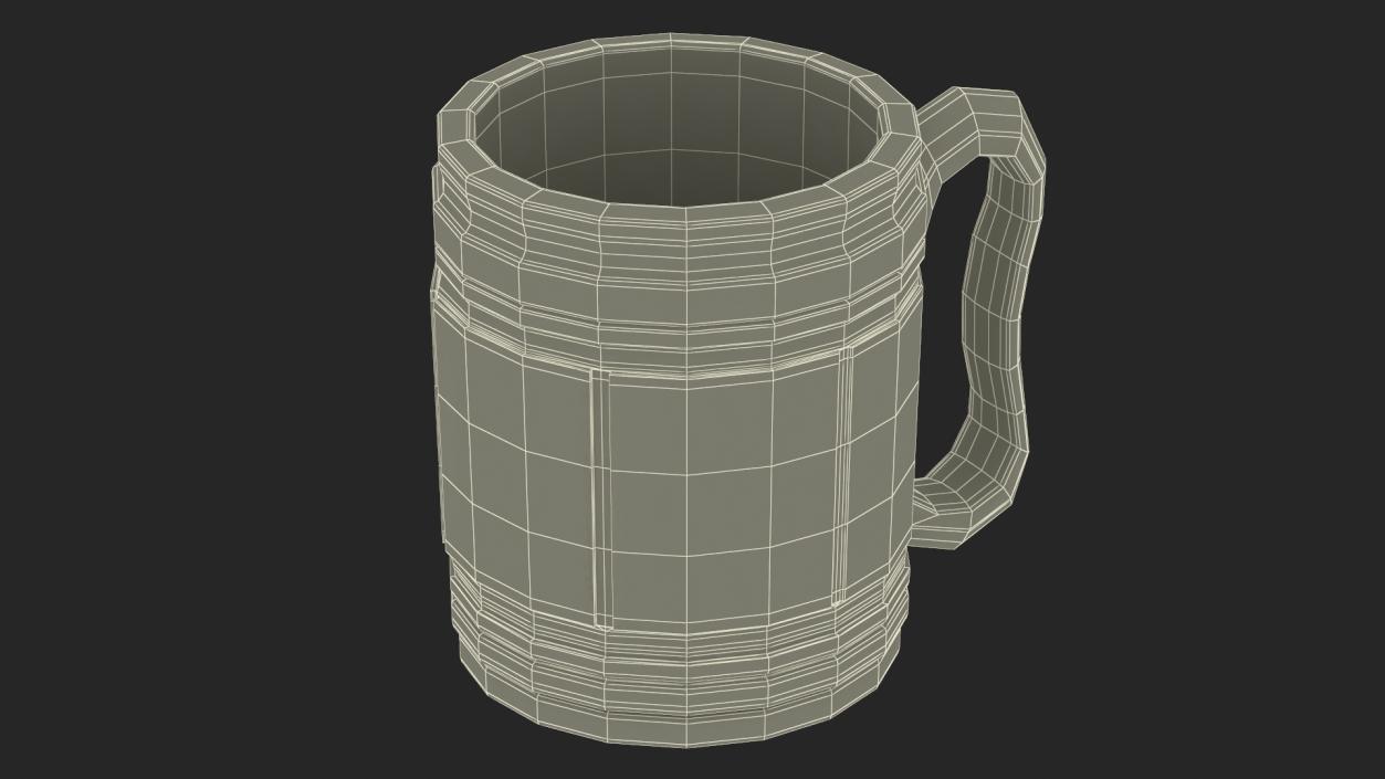 3D model Wooden Beer Mug