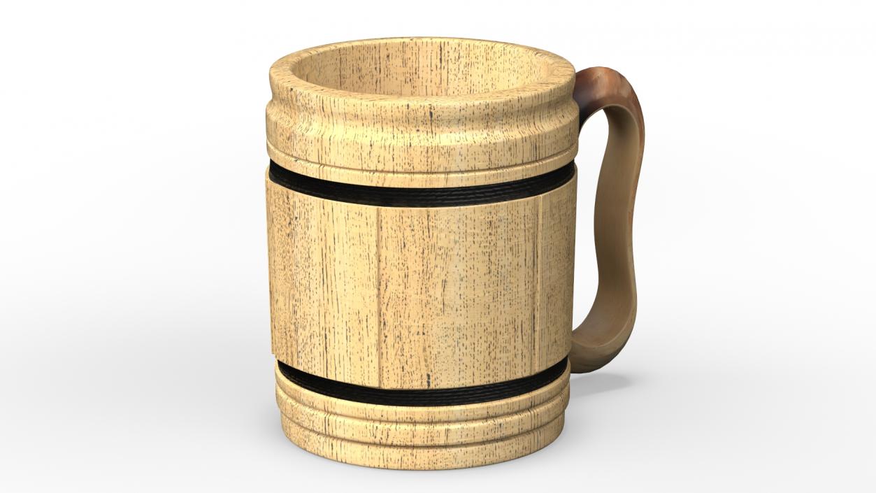 3D model Wooden Beer Mug