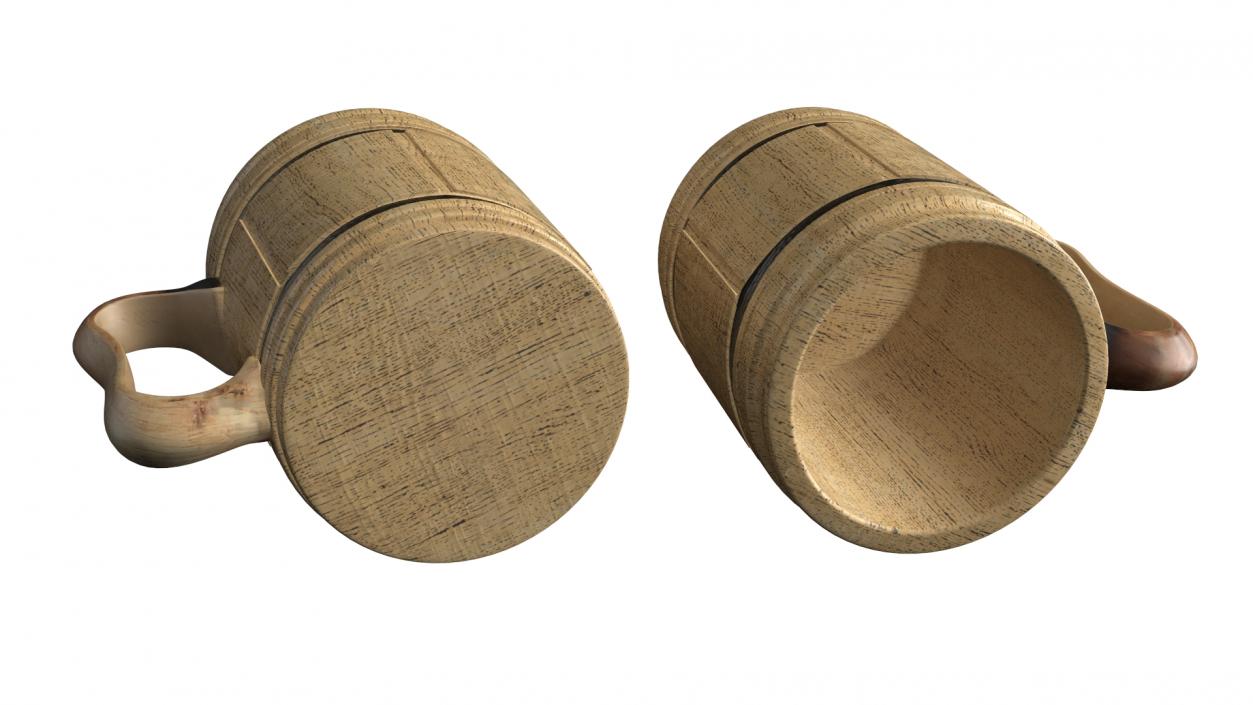 3D model Wooden Beer Mug