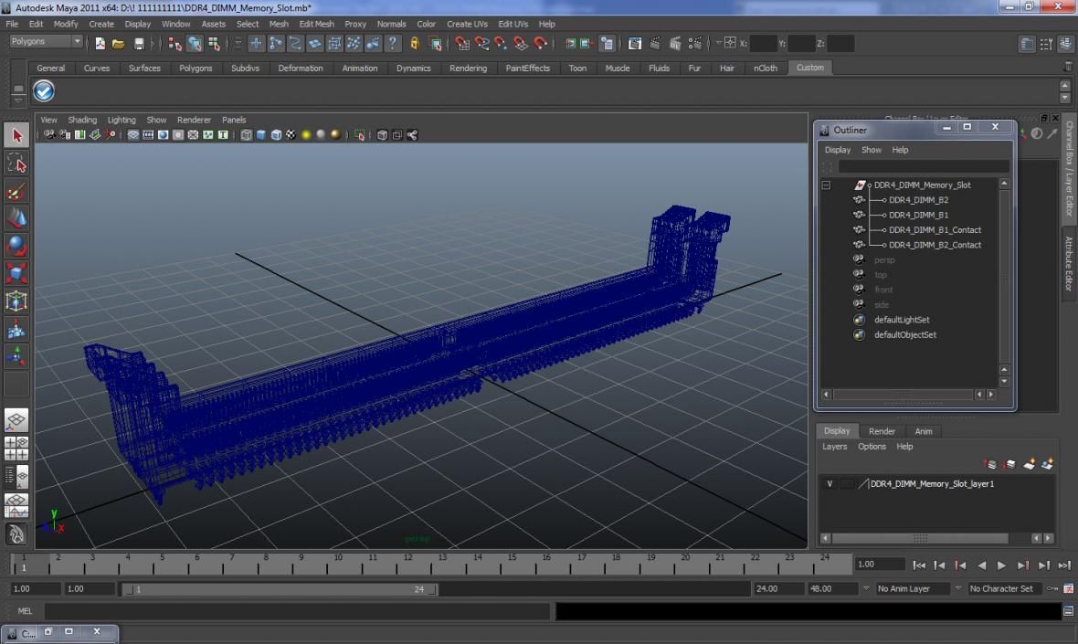 3D DDR4 DIMM Memory Slot