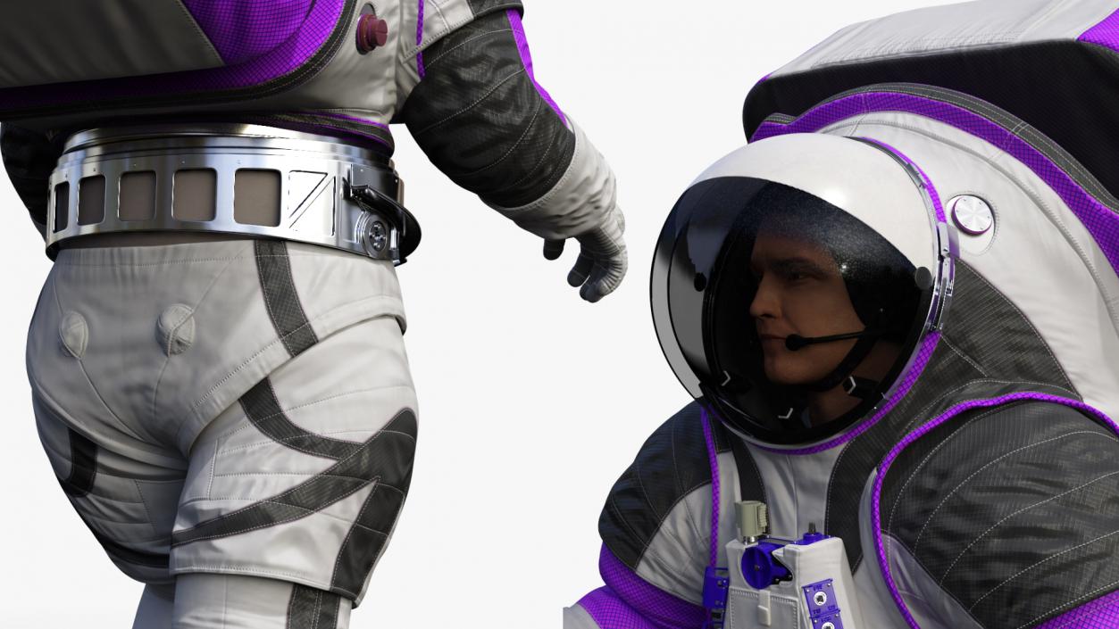 3D model Astronaut Wearing xEMU Walking Pose