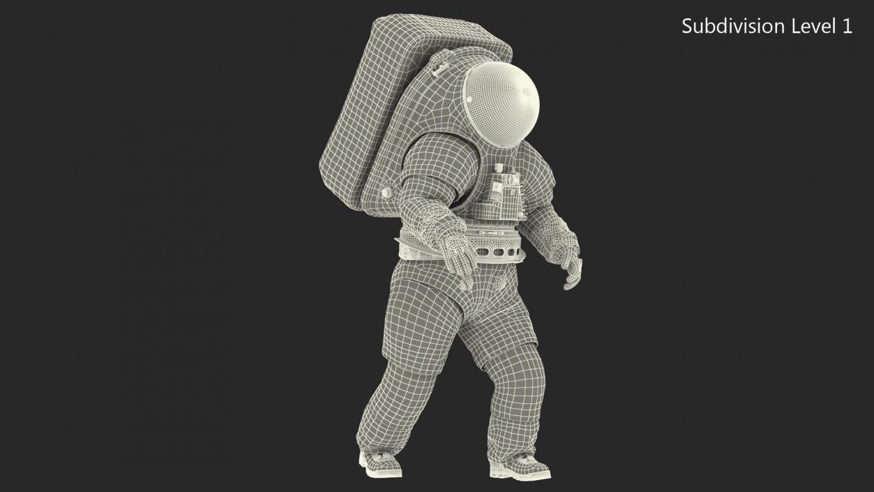 3D model Astronaut Wearing xEMU Walking Pose