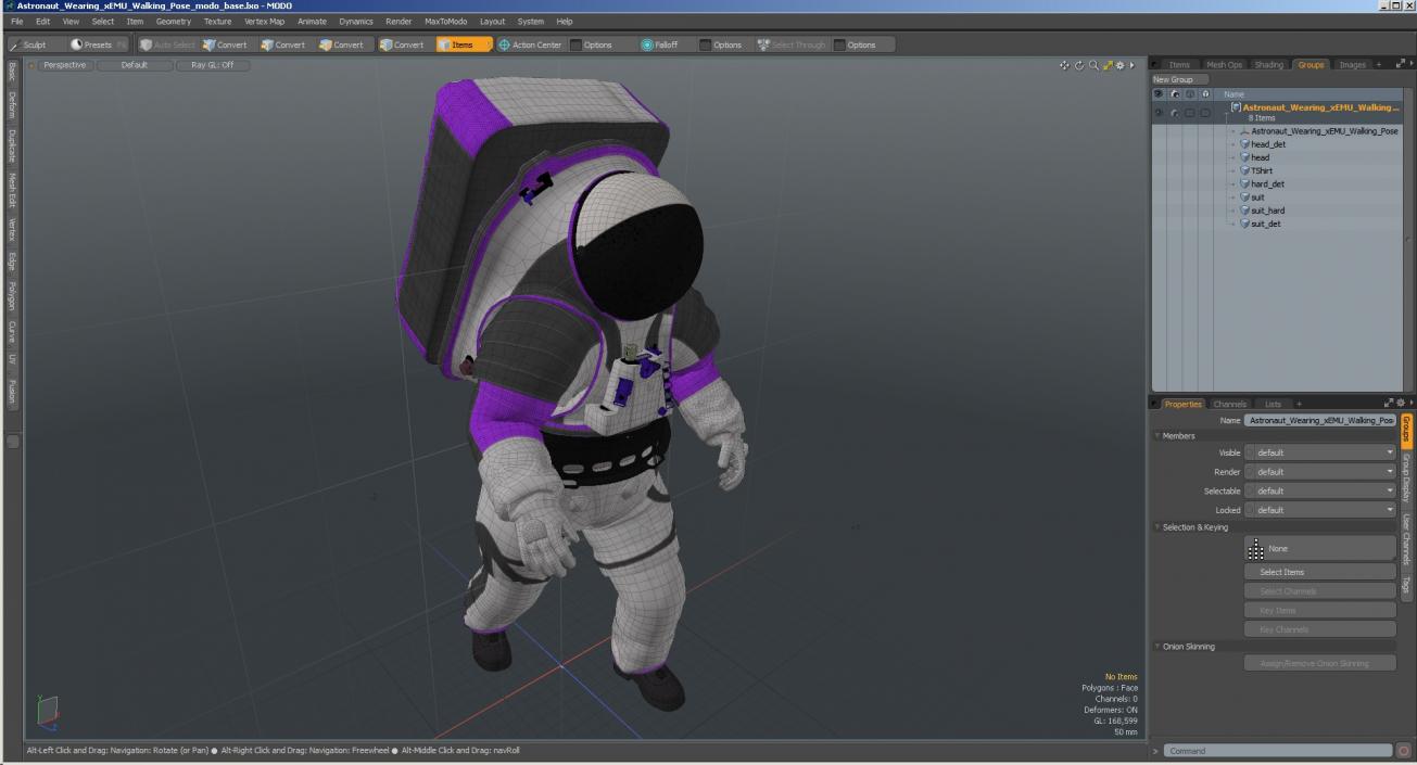 3D model Astronaut Wearing xEMU Walking Pose