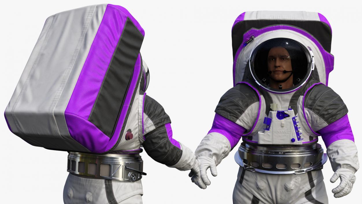 3D model Astronaut Wearing xEMU Walking Pose