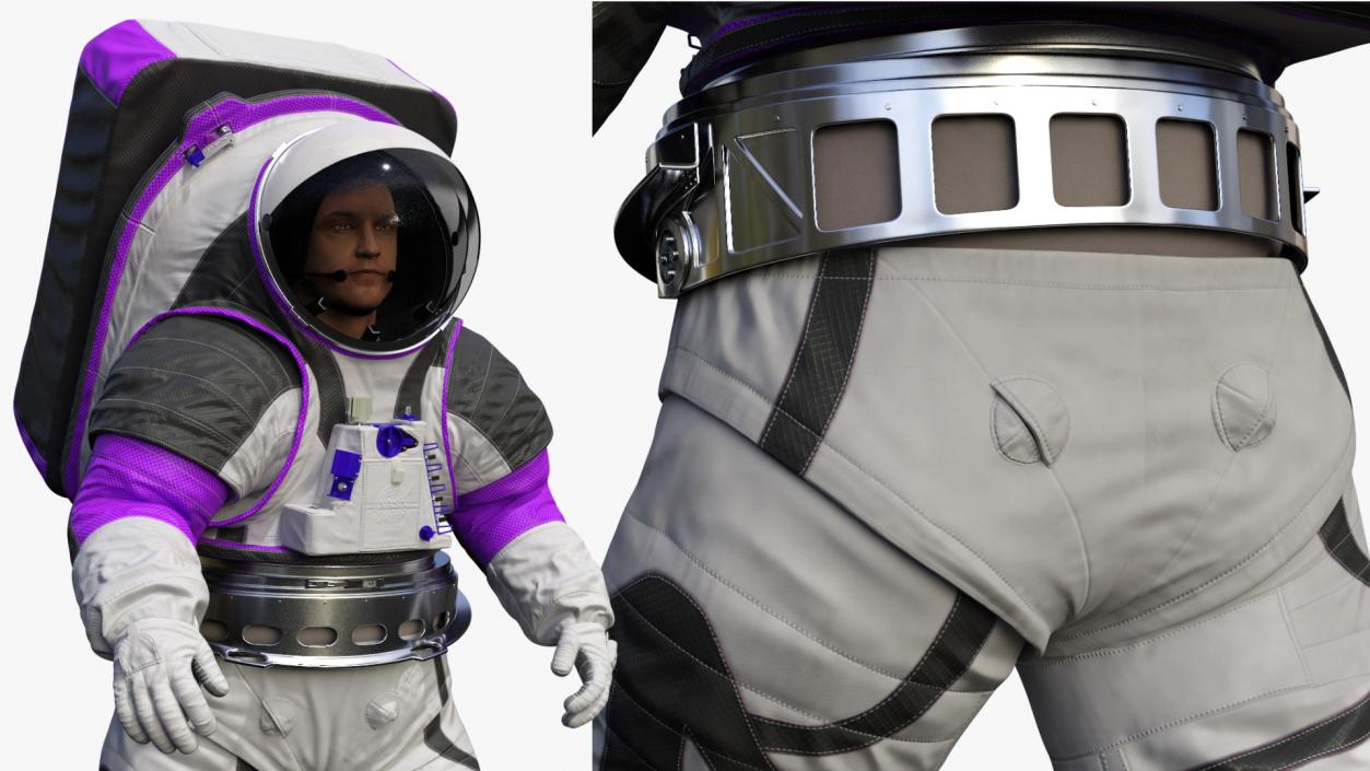 3D model Astronaut Wearing xEMU Walking Pose