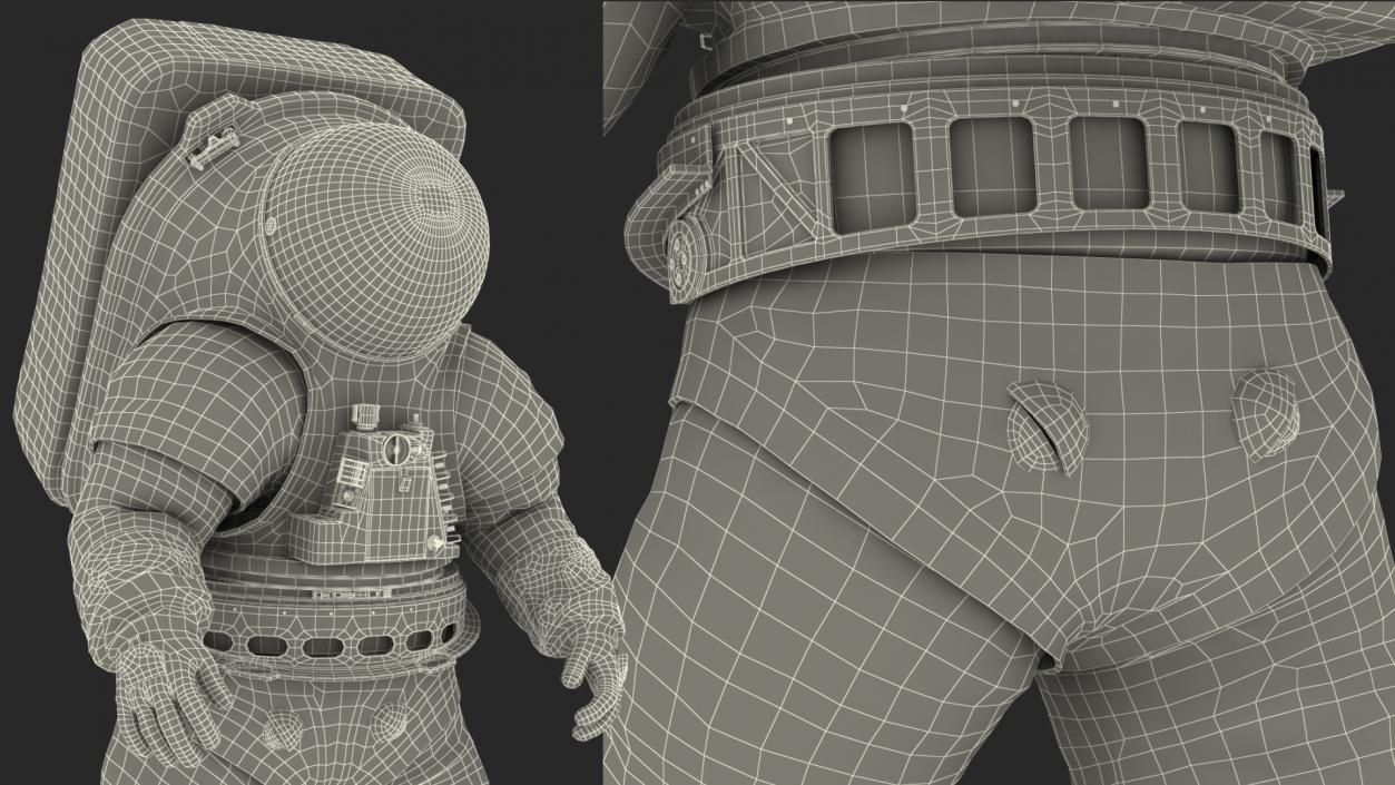 3D model Astronaut Wearing xEMU Walking Pose