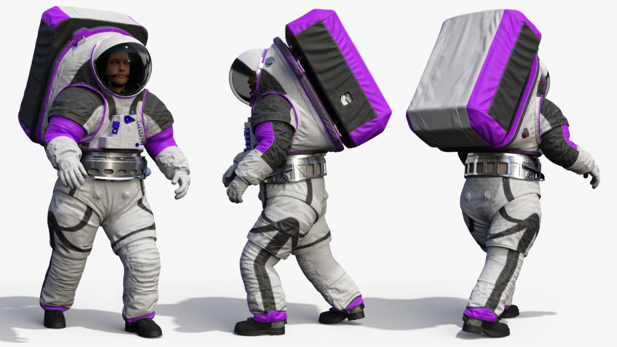 3D model Astronaut Wearing xEMU Walking Pose