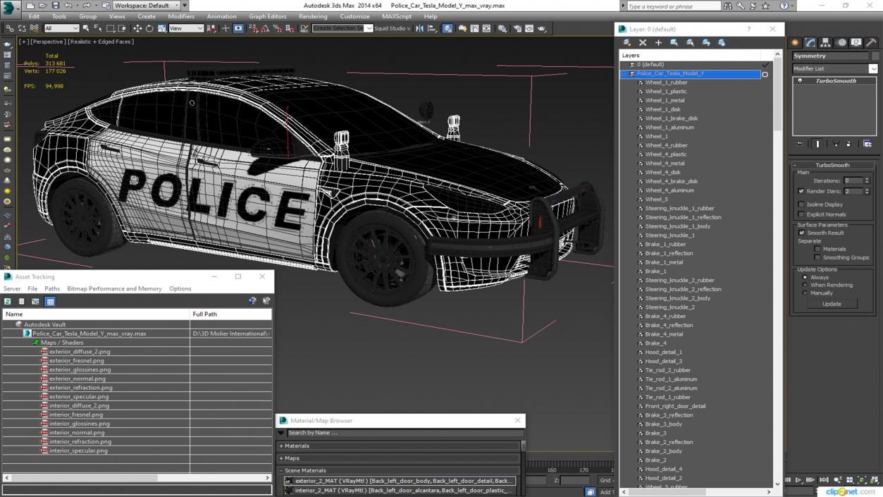 Police Car Tesla Model Y 3D model