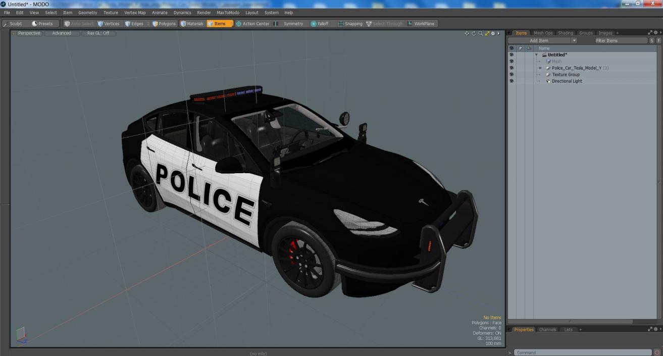 Police Car Tesla Model Y 3D model