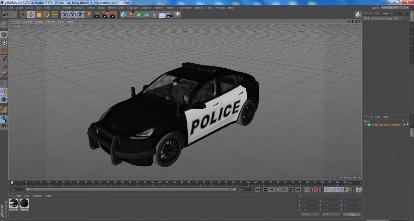 Police Car Tesla Model Y 3D model