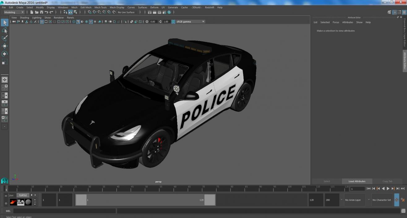 Police Car Tesla Model Y 3D model