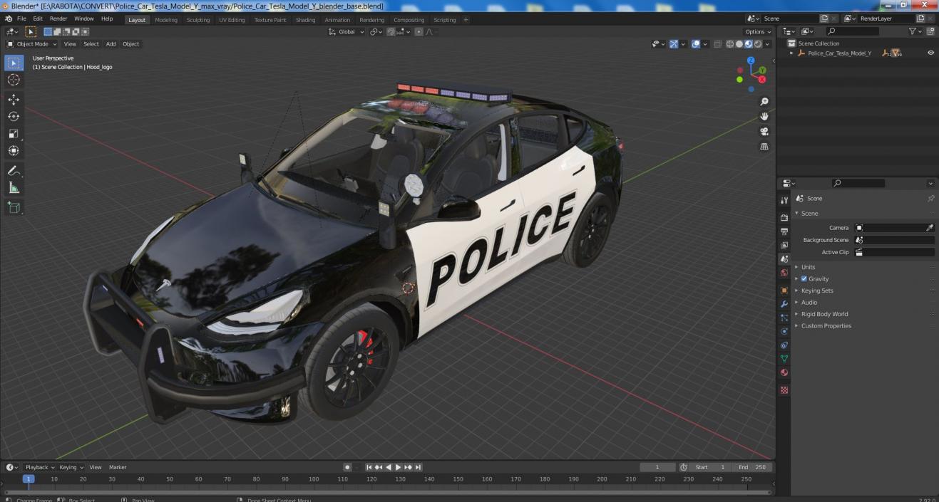 Police Car Tesla Model Y 3D model