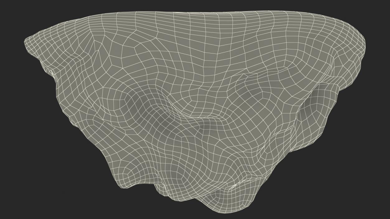 Round Soil Ground Cross Section with Green Grass Fur 3D