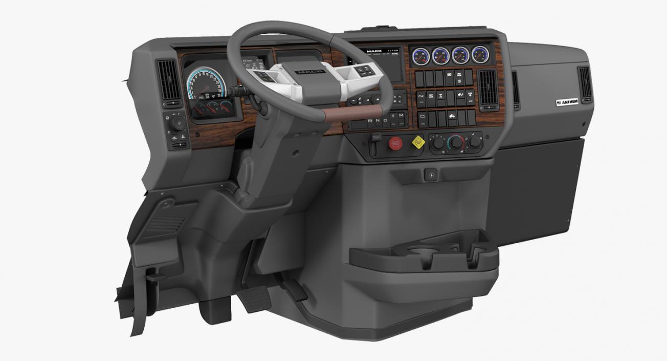 3D Mack Truck Cabin 2 model