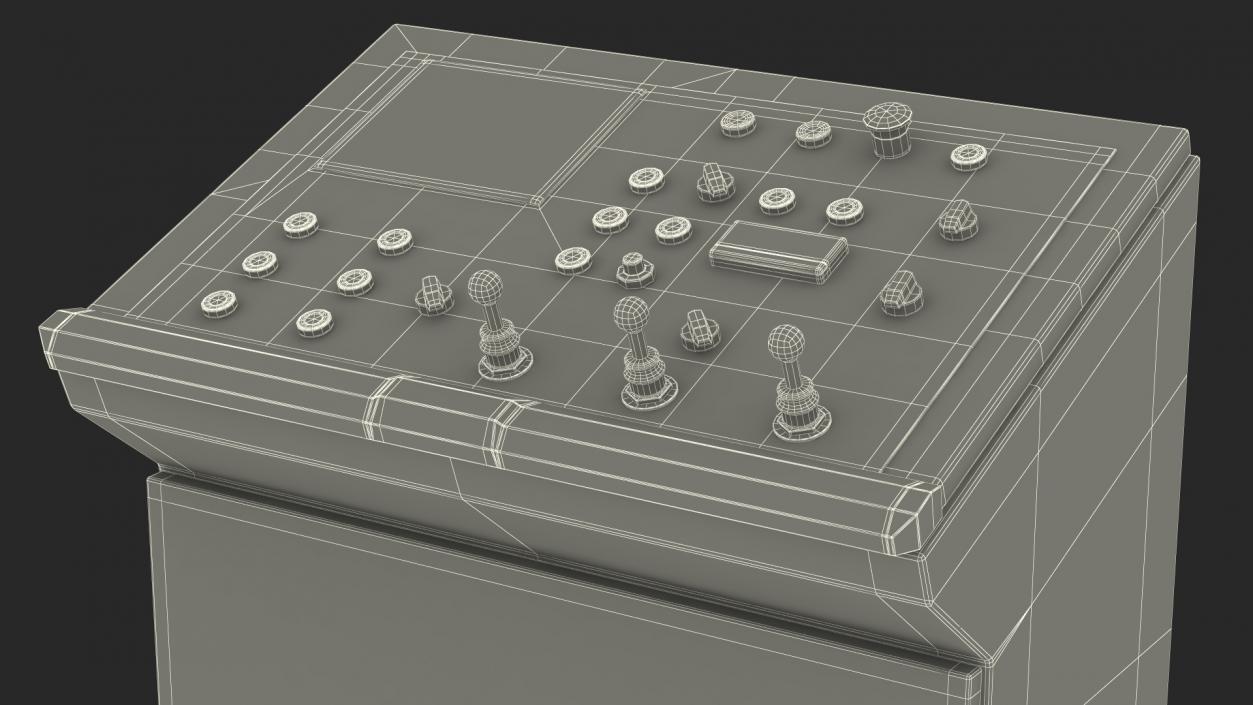 3D Control Desk Panel Dark model