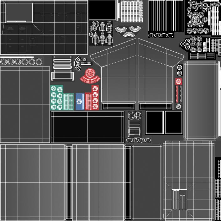 3D Control Desk Panel Dark model