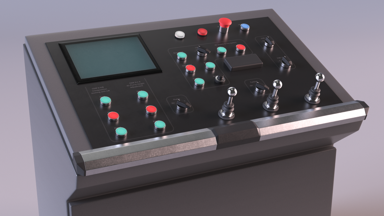 3D Control Desk Panel Dark model