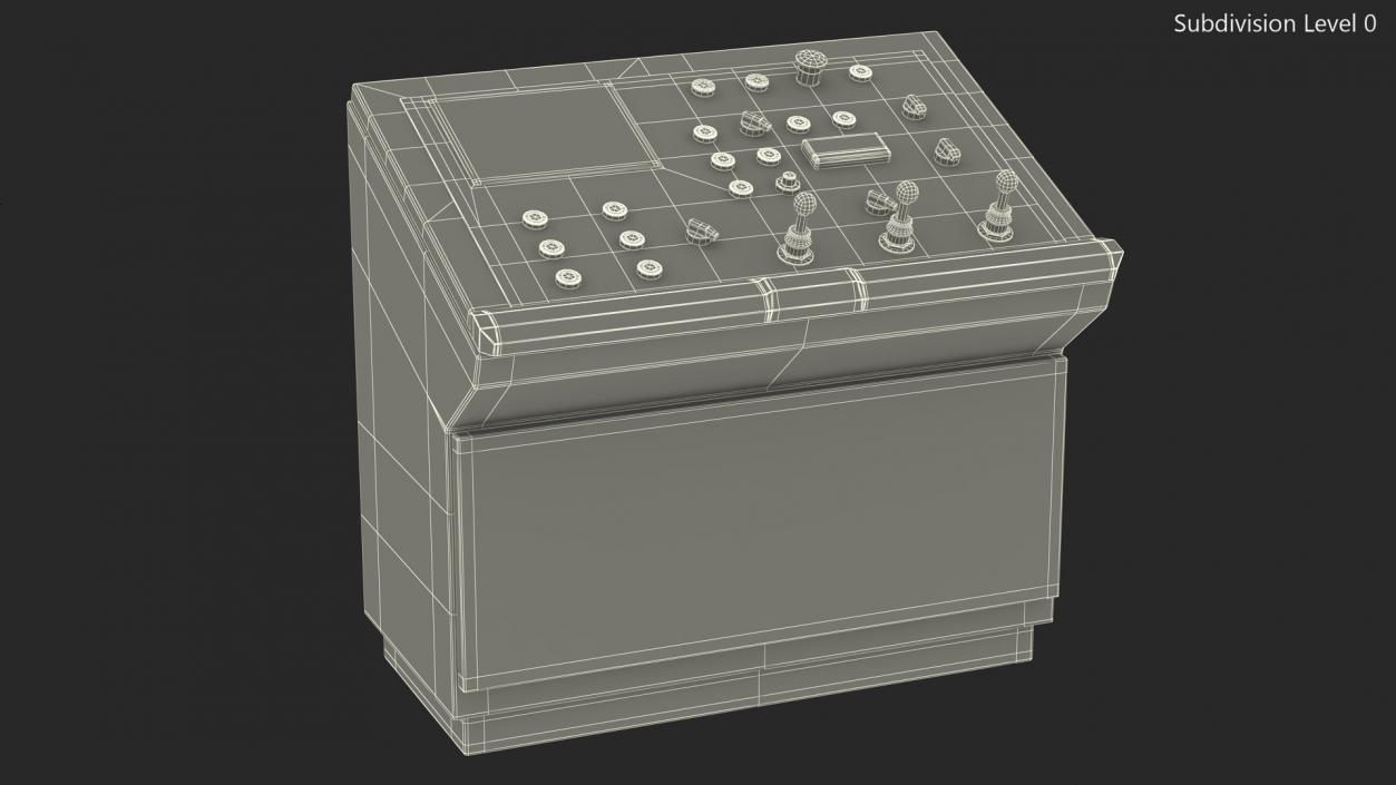 3D Control Desk Panel Dark model