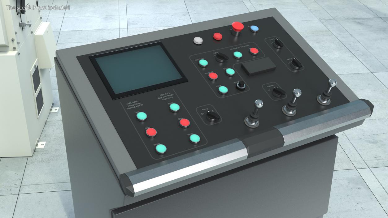 3D Control Desk Panel Dark model