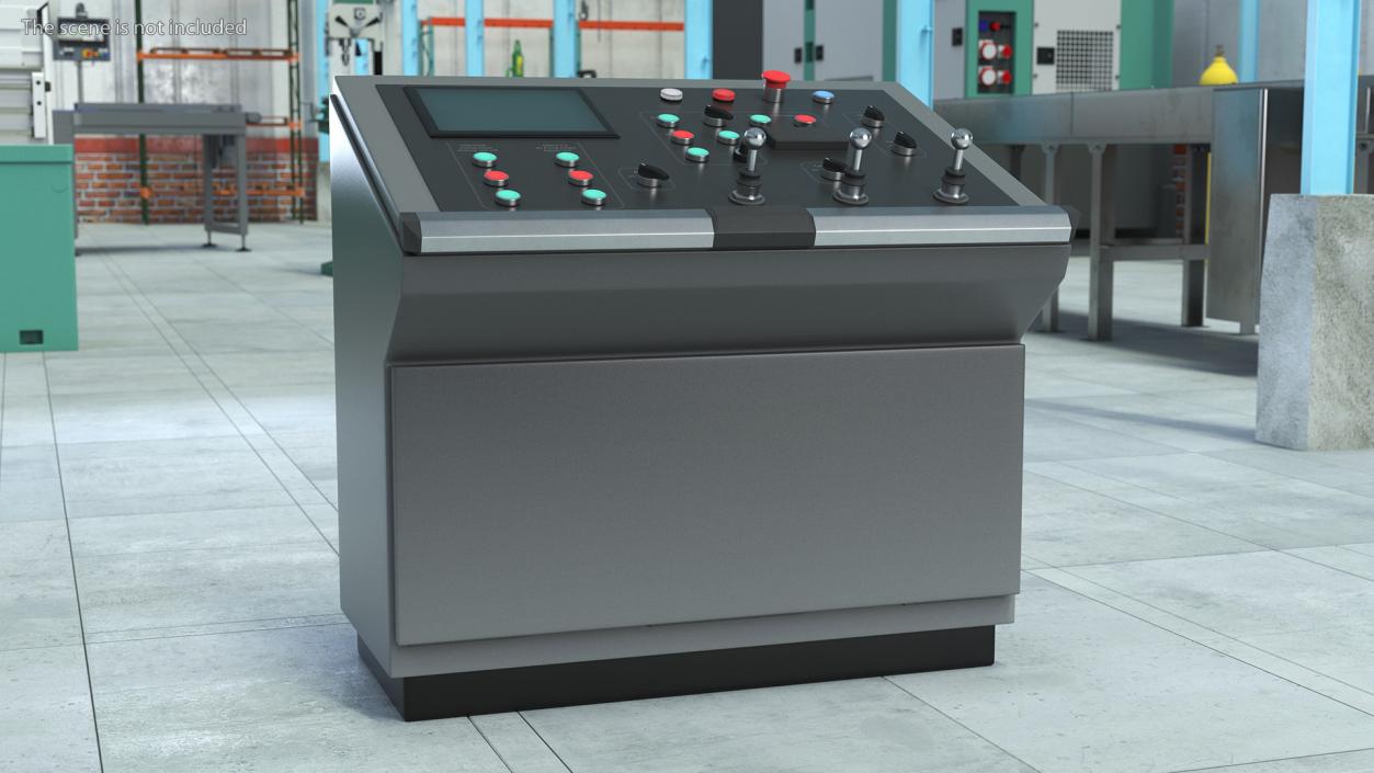 3D Control Desk Panel Dark model