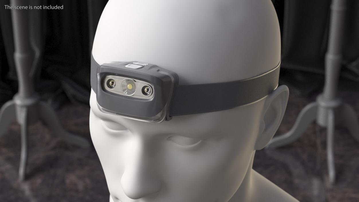 LED Head Light Grey with Mannequin Head 3D model