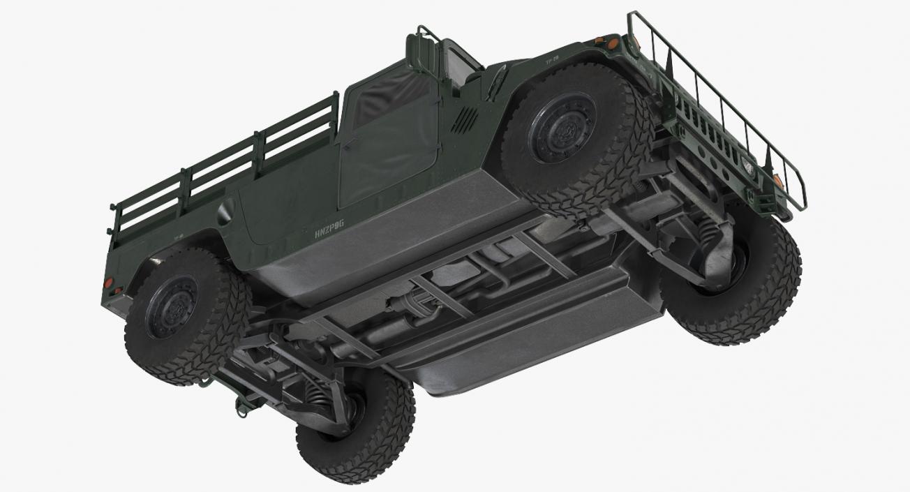 Cargo Troop Carrier HMMWV m1038 Rigged Green 3D model