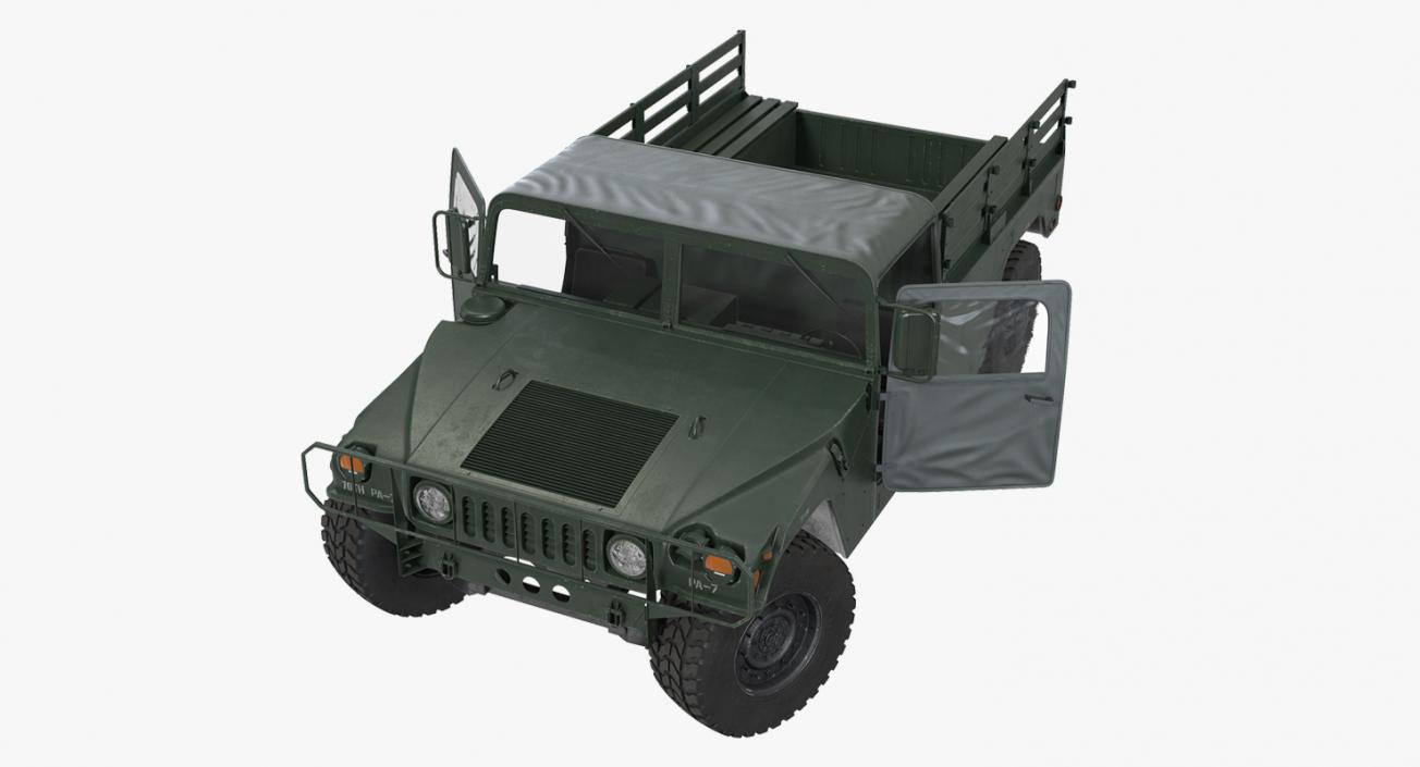 Cargo Troop Carrier HMMWV m1038 Rigged Green 3D model