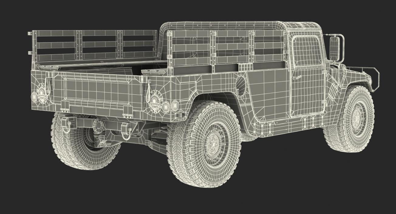 Cargo Troop Carrier HMMWV m1038 Rigged Green 3D model