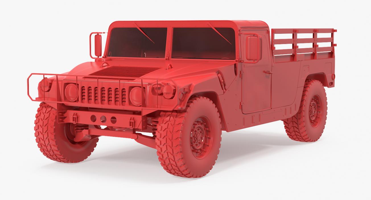 Cargo Troop Carrier HMMWV m1038 Rigged Green 3D model