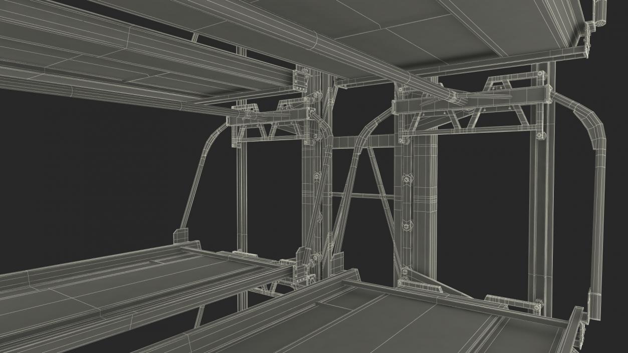 3D model 16 Car Parking Lift Rotary System Rigged