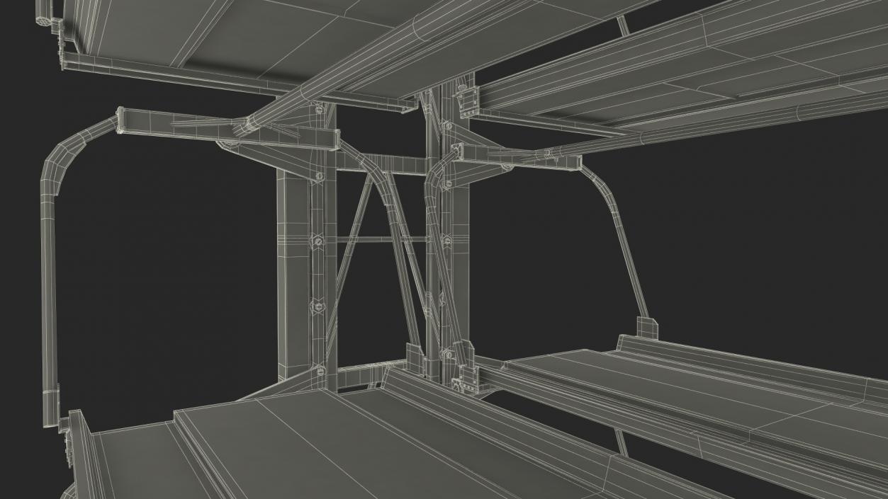 3D model 16 Car Parking Lift Rotary System Rigged