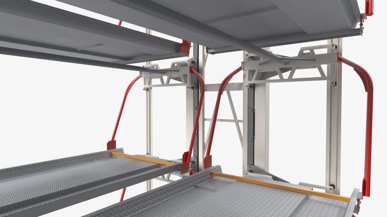 3D model 16 Car Parking Lift Rotary System Rigged