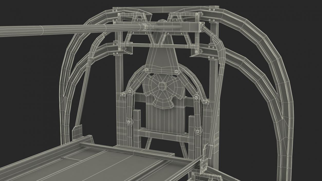 3D model 16 Car Parking Lift Rotary System Rigged