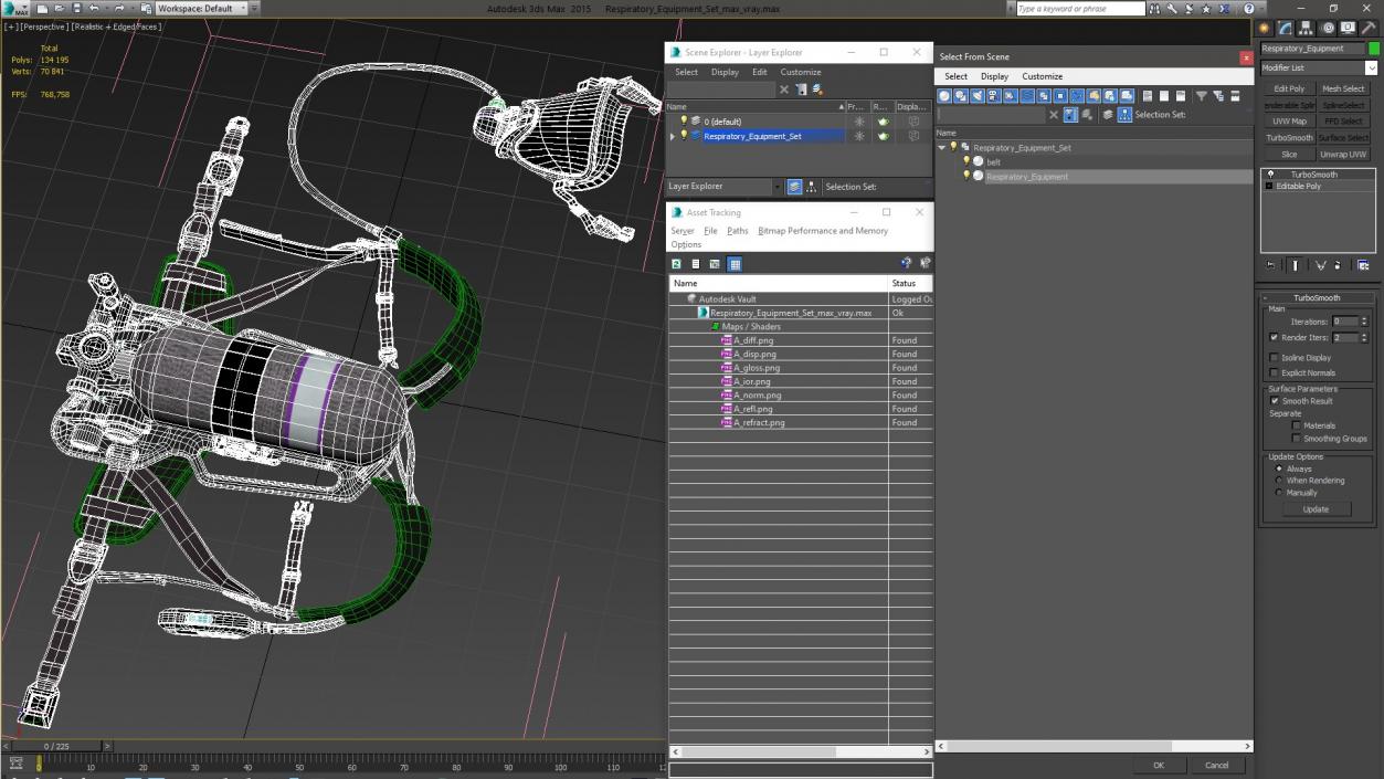 3D model Respiratory Equipment Set