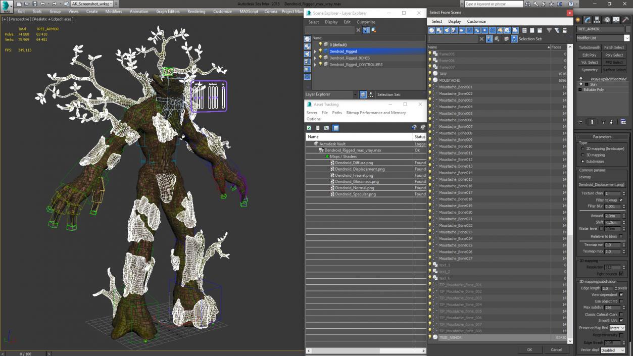 3D model Dendroid Rigged