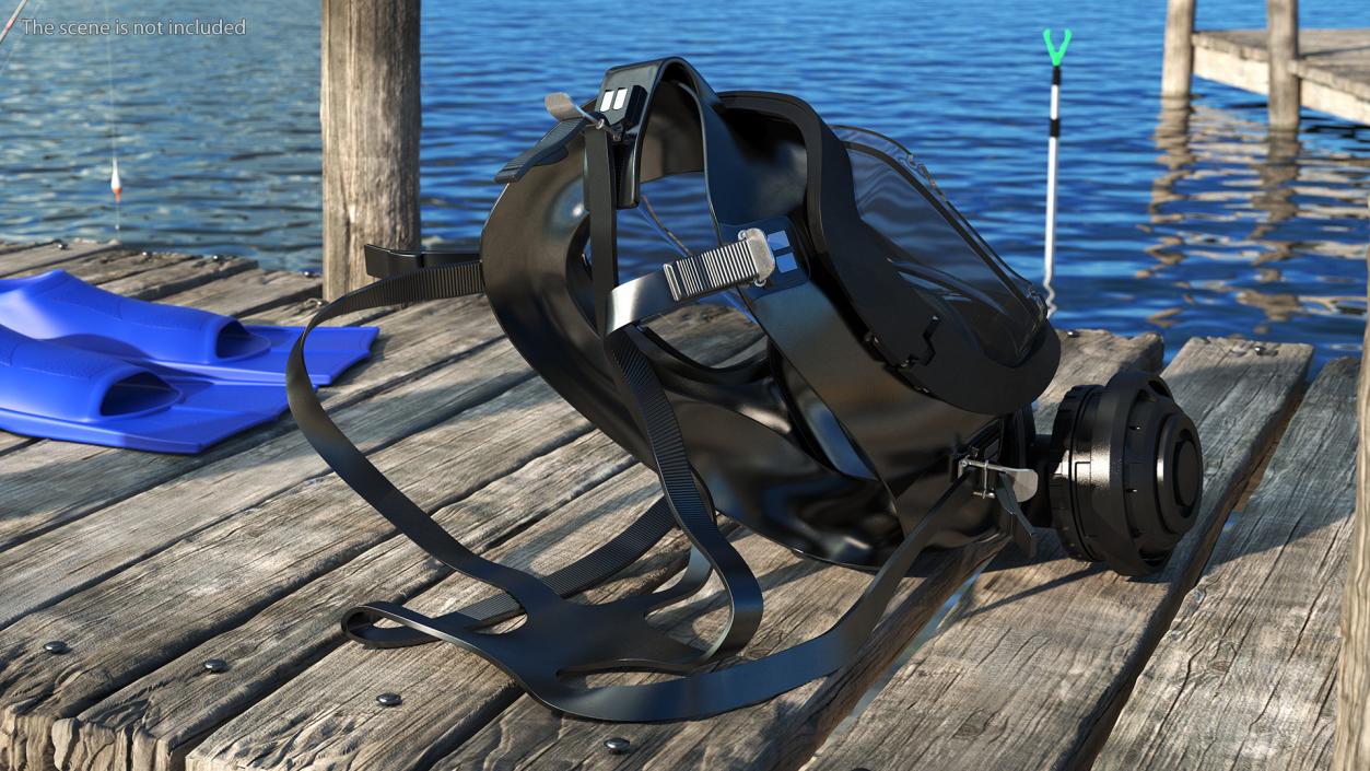 3D Full Face Diving Mask with Regulator