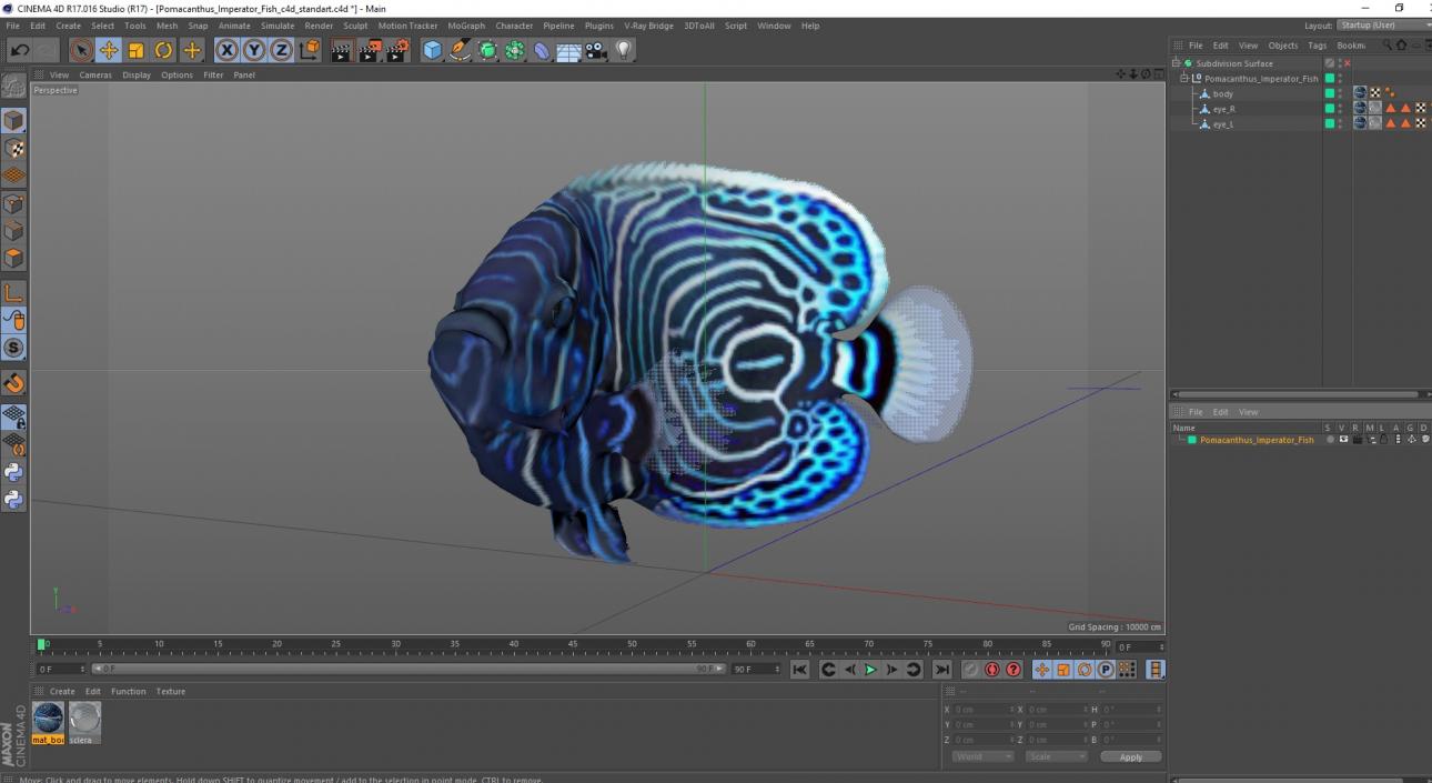 3D Pomacanthus Imperator Fish