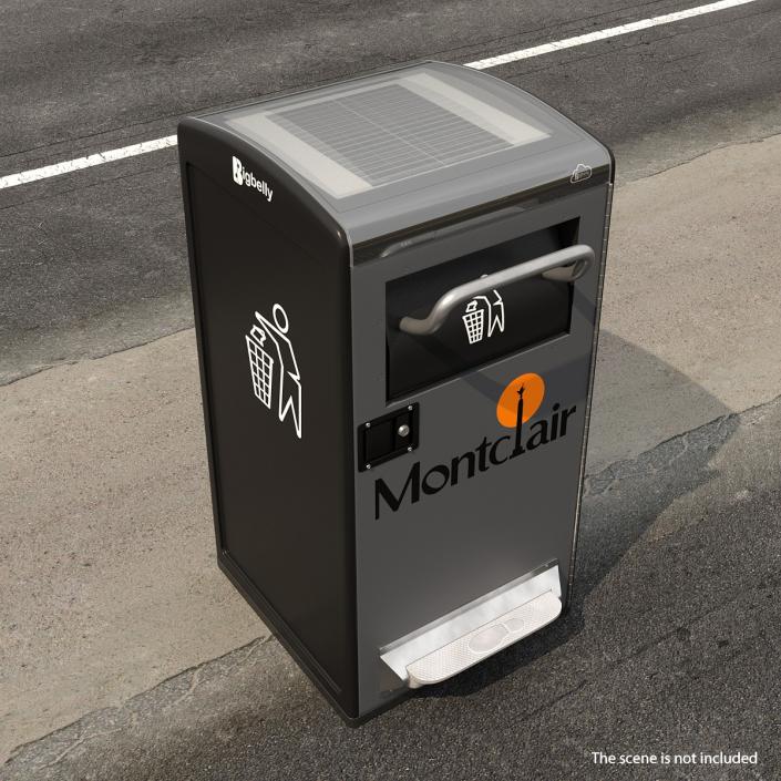 3D Montclair Embracing Solar Powered Trash Bin model