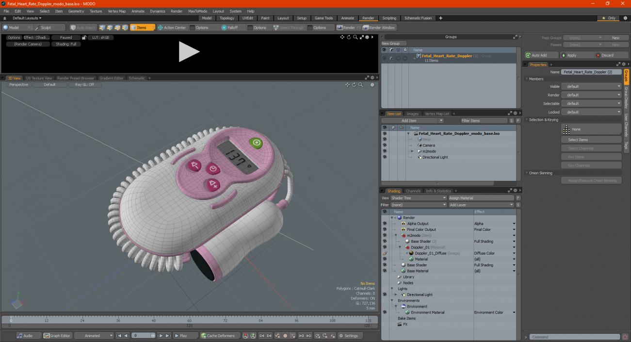 Fetal Heart Rate Doppler 3D model