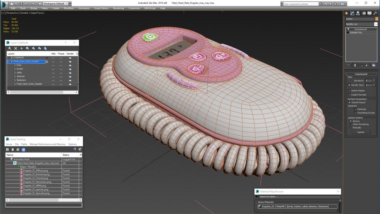 Fetal Heart Rate Doppler 3D model