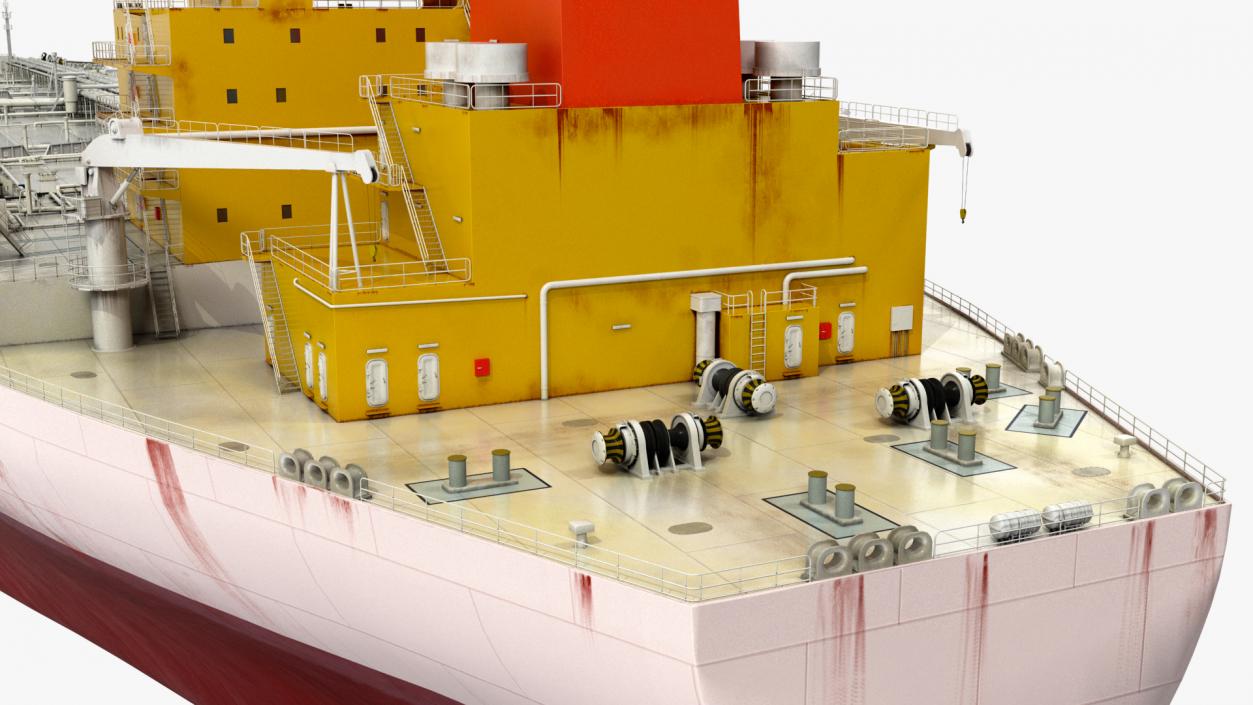 Oil Carrier Ship with Offshore Rig 3D model