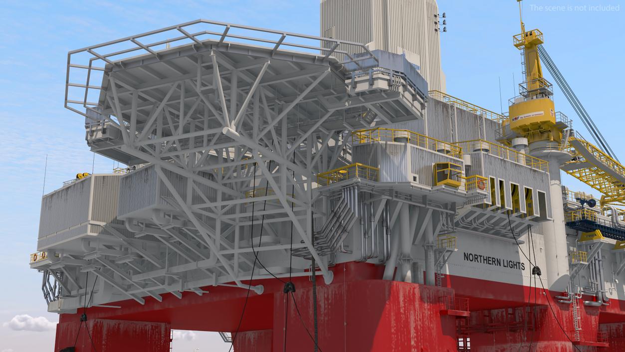 Oil Carrier Ship with Offshore Rig 3D model